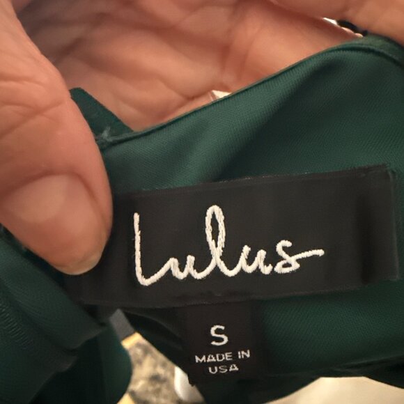 Lulus Strapless Emerald Green Jumpsuit With Flounce Top & Wide-Leg Pants - Picture 5 of 6